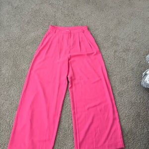 Flying Tomato Vibrant Pink Wide-Leg Pants